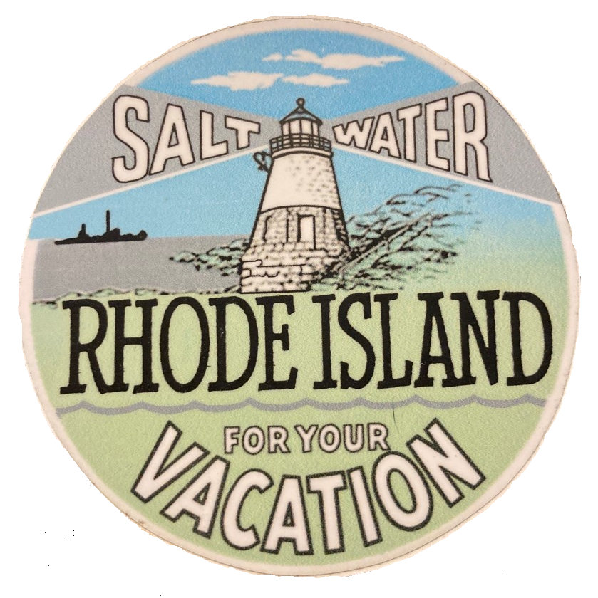 (image for) Rhode Island (3) Salt Water For Your Vacation Vintage Vacation Sticker